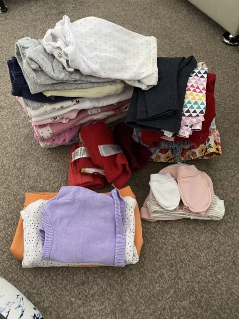 baby Girl clothes 0-3 months bundle 40 Items