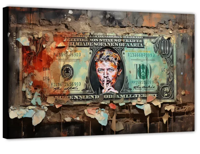 David Bowie Silence art Graffiti Dollars Pop Modern Bild Fantastic Aktuell PR15