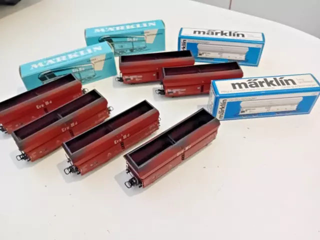 Märklin H0-6 VAGONI (N°4 4624.1 + N°2 4624.2) + 4 BOX ( 3x4624 + 1x4725) OTTIMI