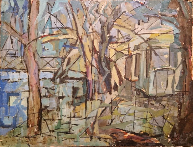 Tableau Georges Lapchine Ecole De Paris Potier Assis - Huile Sur Panneau
