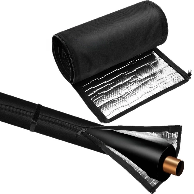 3-Layer HVAC Copper Pipe Insulation Cover, 72 X 10.2 Inch Outdoor HVAC Pipe Sleeve With 600D Oxford Fabric & Aluminum Foil, Thermal Insulation For Heat Pump And Air Conditioning Systems - View #12