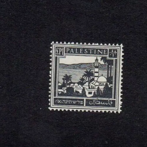 PALESTINE 1942  £P1 BLACK 'SEA OF GALILEE' LHM GIBBONS No. 111.