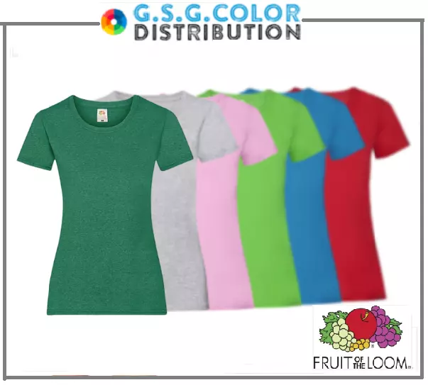 maglietta donna  T-shirt Ladies Valueweight T 100% cotone  Fruit of the Loom