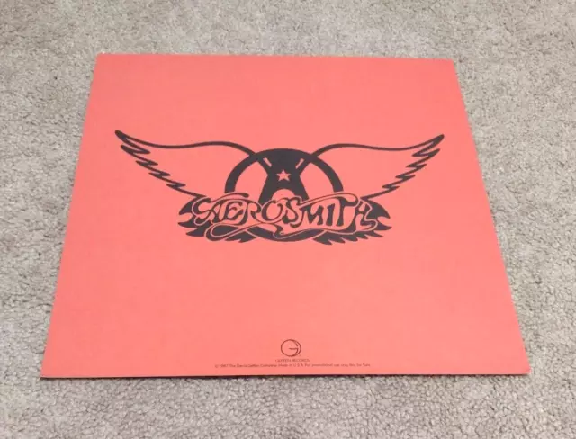 EX Aerosmith - Permanent Vacation RARE original promo 12 x 12 poster flat '87 2