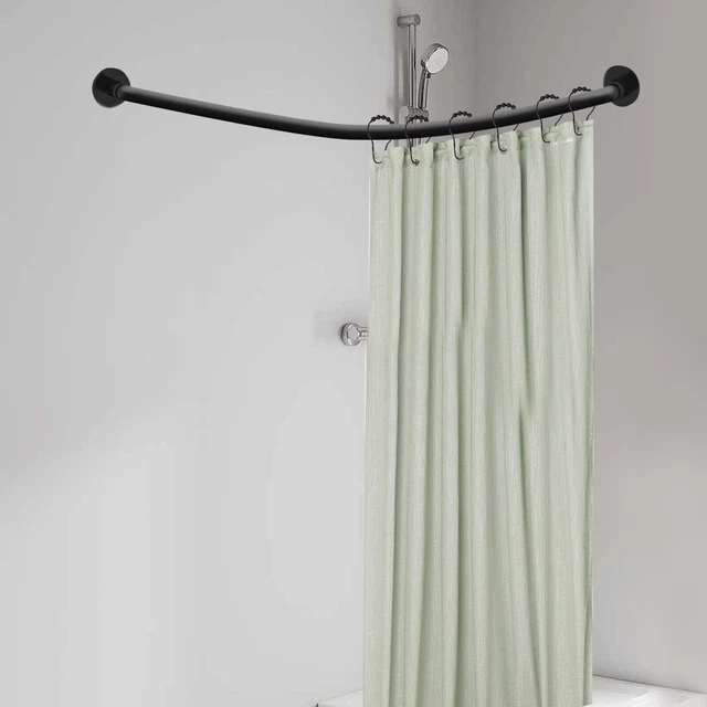 Asta per tenda da doccia senza foratura asta doccia angolo vasca da bagno asta telescopica a forma di L