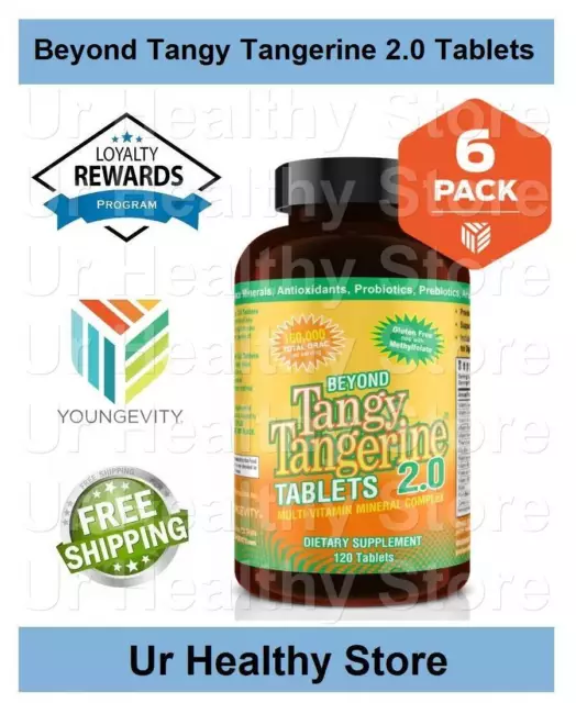 Beyond Tangy Tangerine 2.0 120 Tablets (6 PACK) Youngevity BTT *LOYALTY REWARDS*