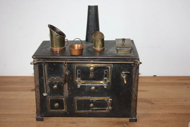 CUISINIÈRE FOURNEAU EN Tôle Ancien Jouet Enfants Dinette Années 50' Vintage EUR 5,00 - FR
