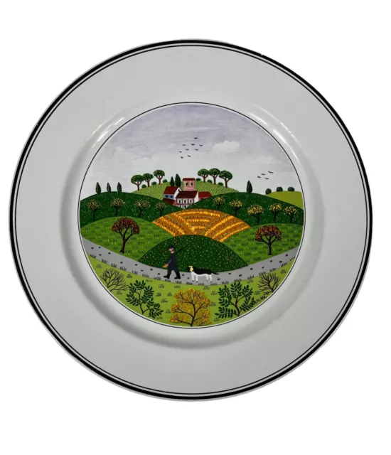Villeroy & Boch DESIGN NAIF Hunter and Dog No6  Porcelain Dinner Plate
