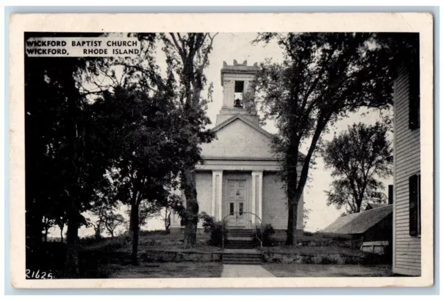 Wickford Rhode Island RI Postcard Wickford Baptist Church Building 1950 Vintage