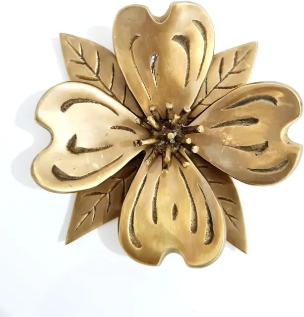 Solid Brass Round Flower Door Knocker - Holiday Gift
