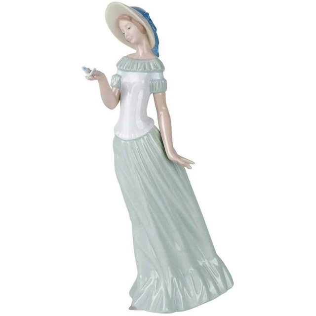 Nao by Lladro Collectible Porcelain Figurine: THE BUTTERFLY'S DANCE - 12" tal...