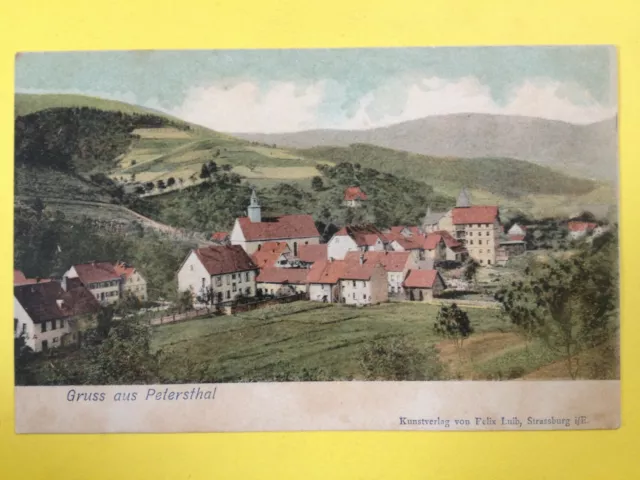 cpa Postkarte Litho RARE Allemagne Deutschland schwarzwald GRUSS aus PETERSTHAL