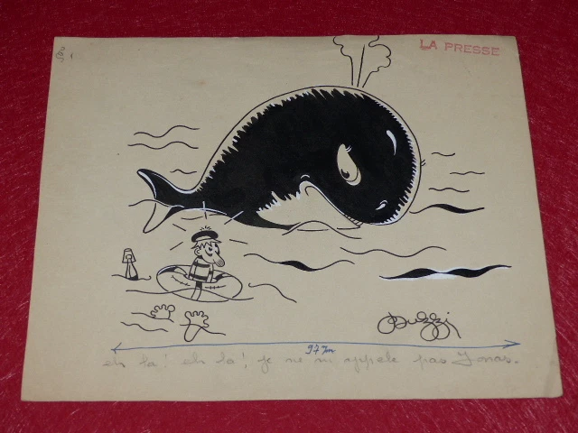 GASTON FRITZ DIT Rit : Magnifique Dessin Original De Presse