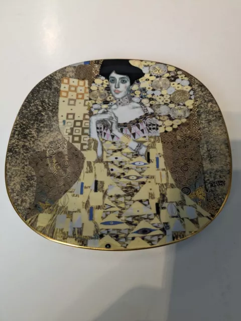 Lilien Porcelain Gustav Klimt Plate Portrait of Adele Bloch-Bauer - 1990