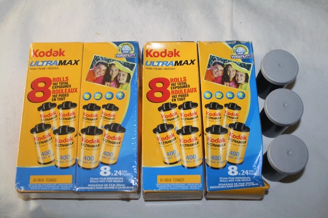 Kodak Ultramax Color 35Mm Film 400 24Exp Lot 15 Rolls Expired 2010 Sealed Box X3