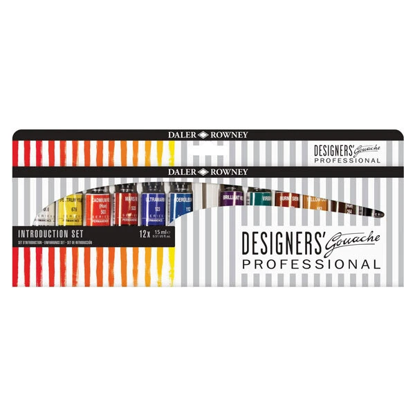 Daler-Rowney 136900001 Diseñadores' Gouache Pintura 12 x15ml Introducción Set