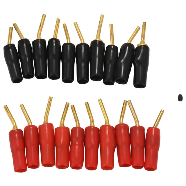 WOWLED WF - 2 cavi a banana HIFI OFC in rame puro di alta qualità, spina a banana dorata da 2 m, maschio a maschio, 600 fili, 14 AWG, per altoparlanti audio