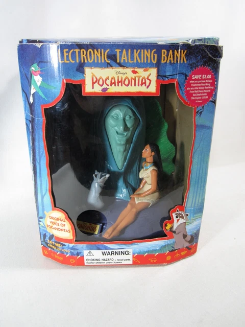 Vintage Walt Disney Pocahontas Electronic Talking Bank Grandmother Willow Meeko