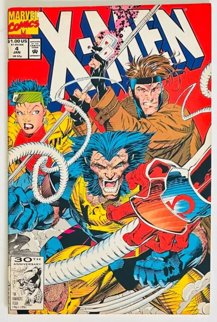 X-Men #4 1991 Series First Appearance of Omega Red Marvel Comic Book VF/NM-