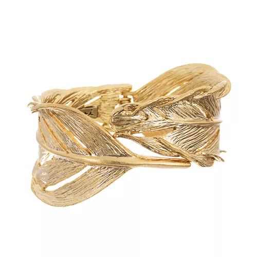 Chloe + Isabel Sculpted Feather Hinged Cuff Bracelet B085G - Discontinued