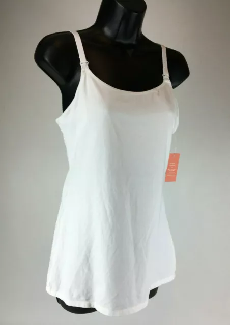 New Gilligan & O'Malley Hands-Free Nursing Cami Top- White - Sizes S, XL,