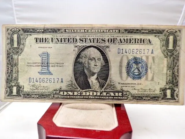 1934  One Dollar Silver Certificate Funny Back Note US $1 Bill