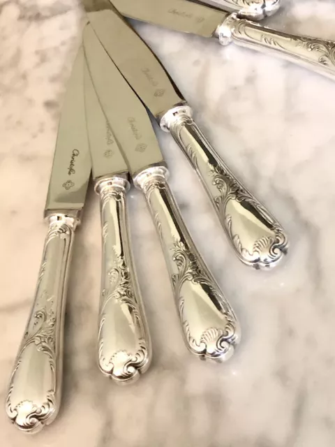 Christofle Marly Silverplated Set Of 10 Dessert/Salad Knives