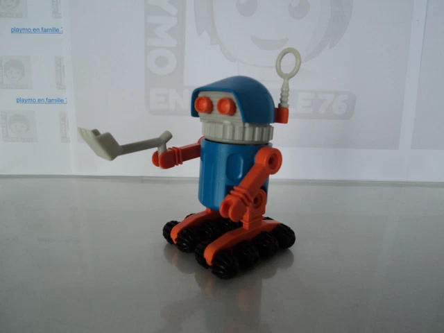 PLAYMOBIL VINTAGE PLAYMOSPACE robot sur roues antenne pelle set 3318 de