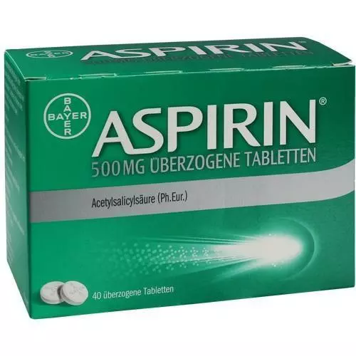 ASPIRIN 500 mg überzogene Tabletten 40 St PZN 10203626