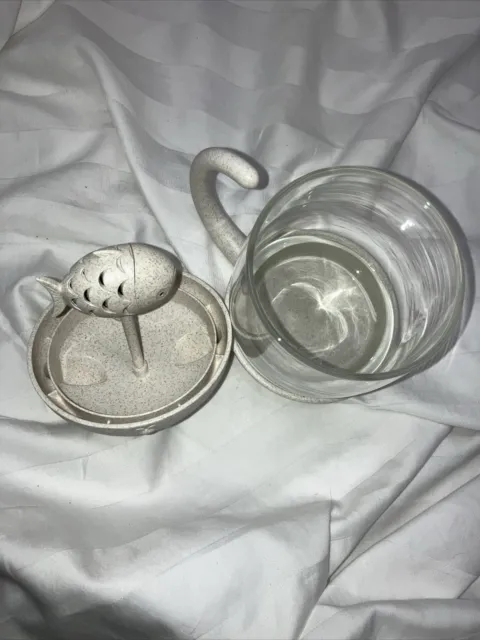 Kitty Cat Anya Soak Filter TEA Cup Mug  Infuser 10 oz. Glass mug No Box 3