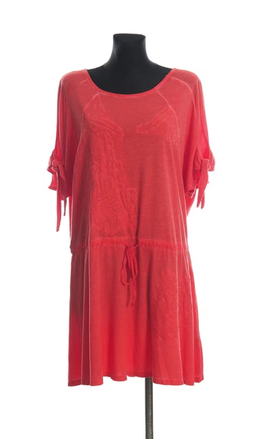 BNWT DESIGUAL Abito a tunica Fatima da donna a maniche corte taglia Large