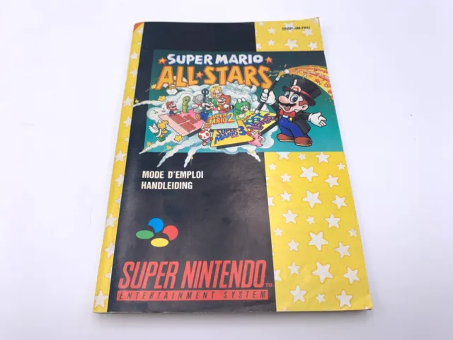 Notice Manuel Super Mario All Stars Super Nintendo Snes Snsp-4M-Fah