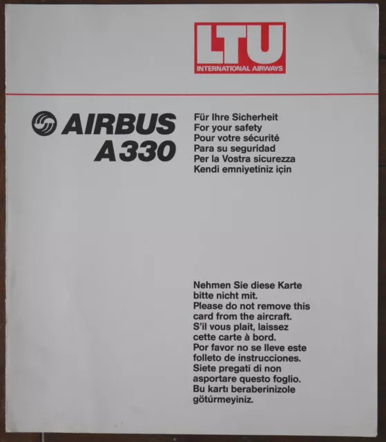 Safety card – LTU International Airways A 330 (folder)