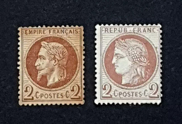 Lot Timbres France Classique Napoleon Ceres 2C Neufs