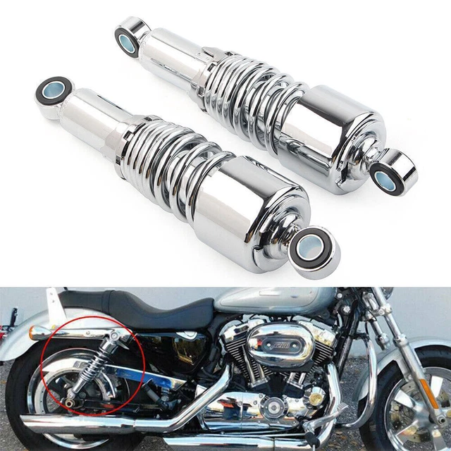 Chrome 267mm Rear Shock Absorbers Suspension Motor For Harley Touring Road King