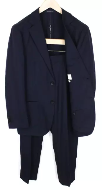 SUITSUPPLY HAVANA PATCH Men Suit UK38R Wool Stretch Unlined Slim Navy ...