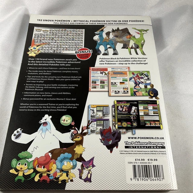 POKEMON NOIR ET BlancOfficiel Unova Pokedex & Guide Volume 2 EUR 24,08 PicClick FR