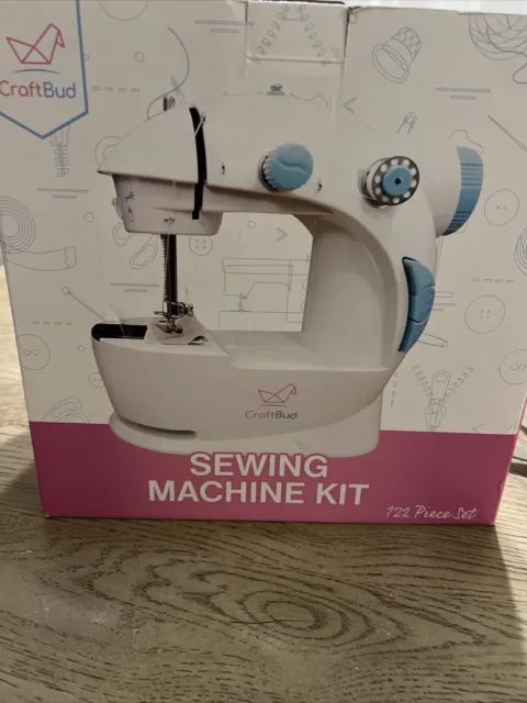 Mini Sewing Machine for Beginners Kids Guide Book and Fabric Squares 122 PC  Kit
