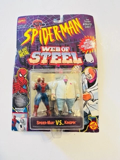 NEW 1994 Marvel Comics Spider-Man vs Kingpin Die-Cast Figures by Toy Biz