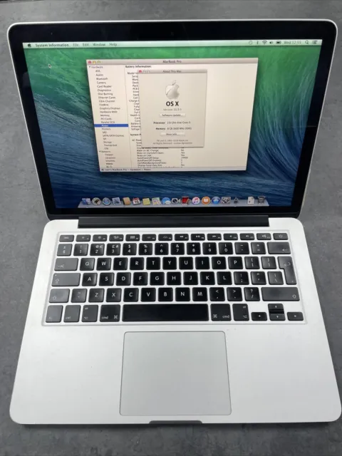 APPLE MACBOOK PRO (i5 2.6, 256 GB, 8 GB RAM) computer portatile A1502 - argento (leggi la scrivania)
