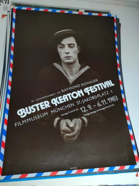 Plakat Buster Keaton Festival 1983 Filmmuseum München Original DIN A1 TOP!