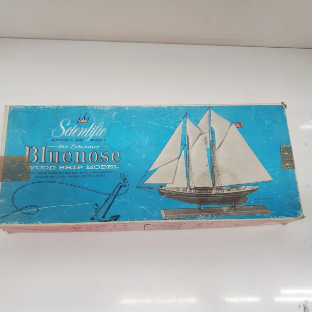 Vintage Scientific Authentic Ship Model 'Bluenose' Opened Box