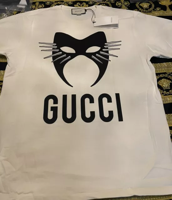 Nwt 100% Authentique Gucci Masque T Shirt Surdimensionné Fit Mrsp Taille XL Avec
