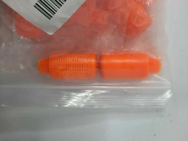 Othmro Plastic Pneumatic Muffler Exhaust Air Line Flow Control 30 Pack Orange