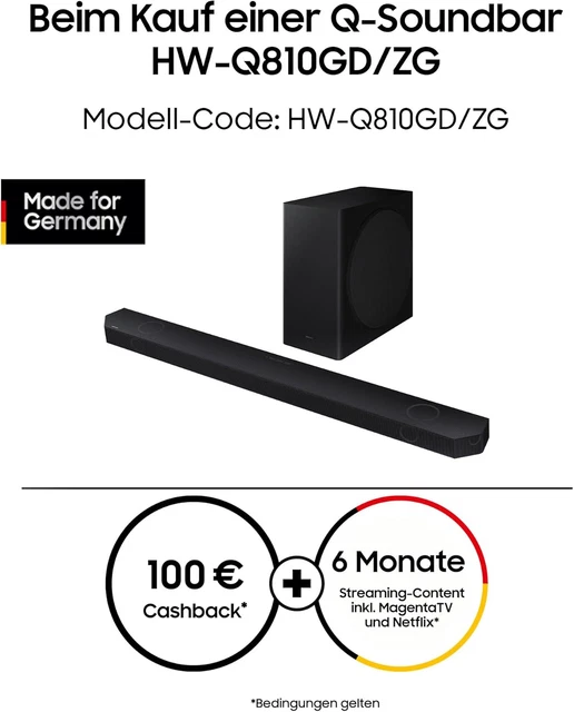 SAMSUNG HWQ810GD 5.1.2 Channel Q Soundbar For Tv Devices, Bluetooth