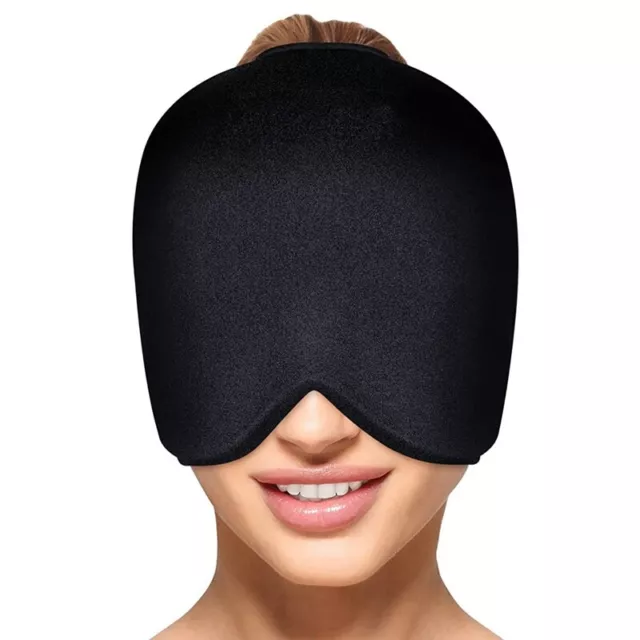 Summers Cooling And Analgesia Cold Hot Compress  Ice Head Cover,Black E5I55764