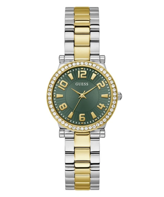 GUESS Orologio Uomo Escape GW0661G2 - Cassa 44mm Acciaio Oro E Quadrante Verde - 3