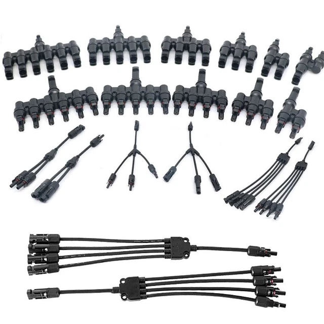 Y/T Type PV Connector for Waterproof Parallel Connection Of Two Solar Panels