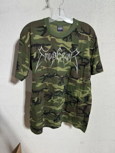 Vintage 2006 Emperor Camo T Shirt XL Black Metal Immortal Dark Funeral Mayhem