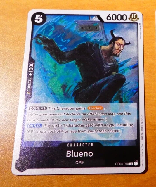 ONE PIECE PILLARS OF STRENGTH ENGLISH CARD GAME HOLO CARTE Blueno OP03